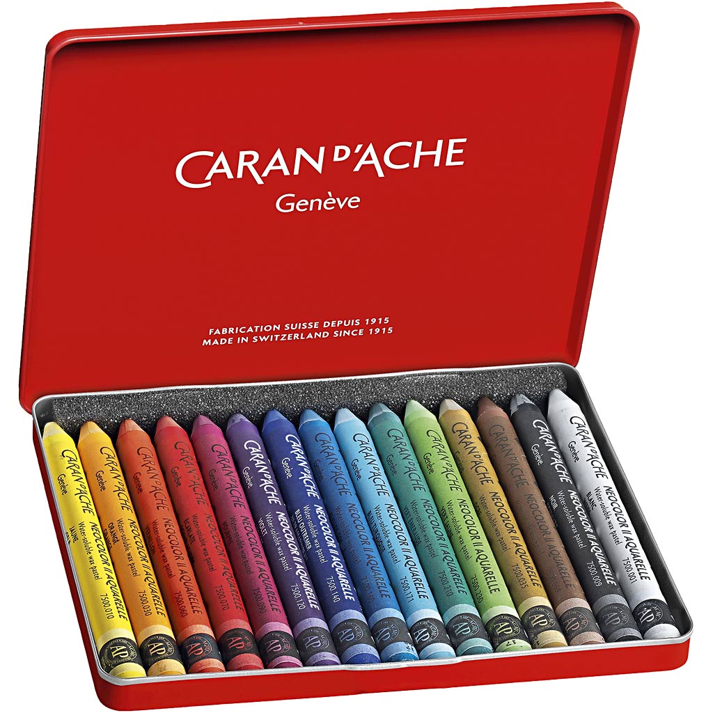 Ceras Caran d'Ache Neocolor II colores surtidos L: 10 cm — 15 ud (1 pack)