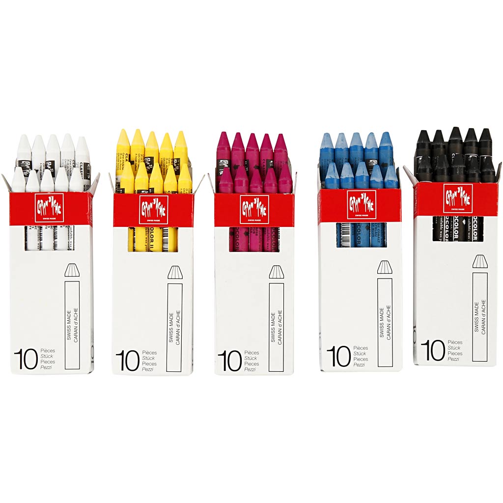 Ceras Caran d'Ache Neocolor II colores surtidos L: 10 cm — 5x10 ud (1 pack)