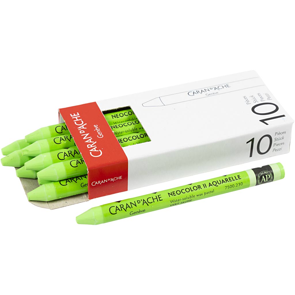Ceras Caran d'Ache Neocolor II amarillo L: 10 cm — 10 ud (1 pack)
