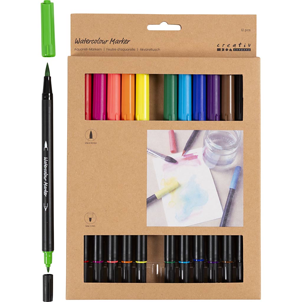 Rotulador acuarelable — 12 ud (1 pack)