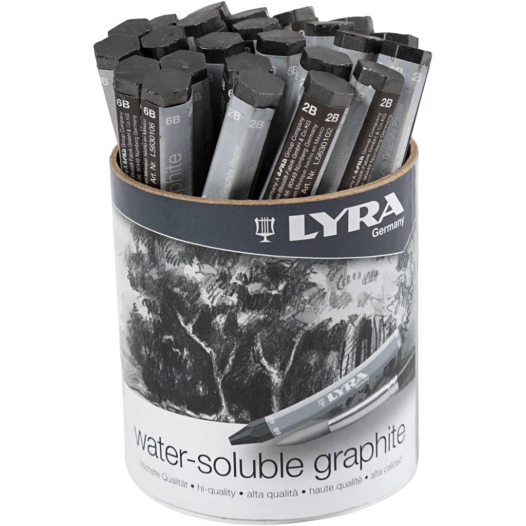 Lápices grafito acuarelables L: 6.5 cm — 24 ud (1 pack)