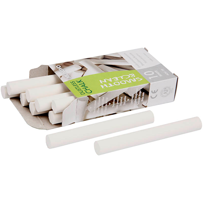 Tizas para pizarra blanco ⌀ 10 mm — 10x10 ud (1 pack)