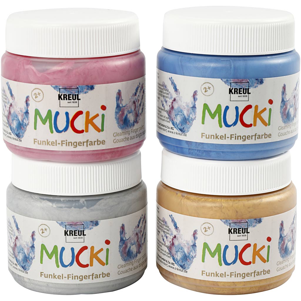 Pintura de dedos Mucki metalizado 150 ml