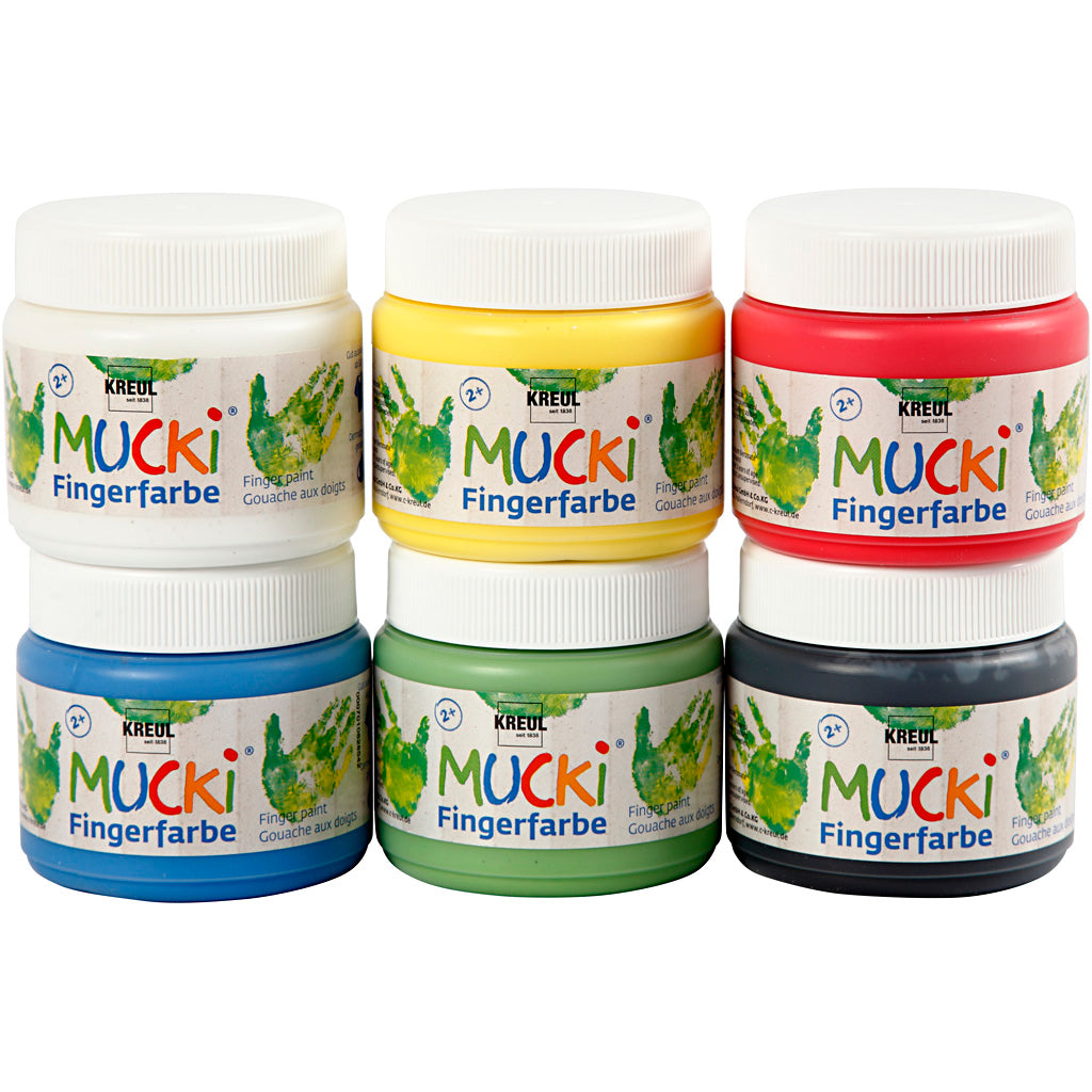 Pintura de dedos Mucki colores surtidos 150 ml