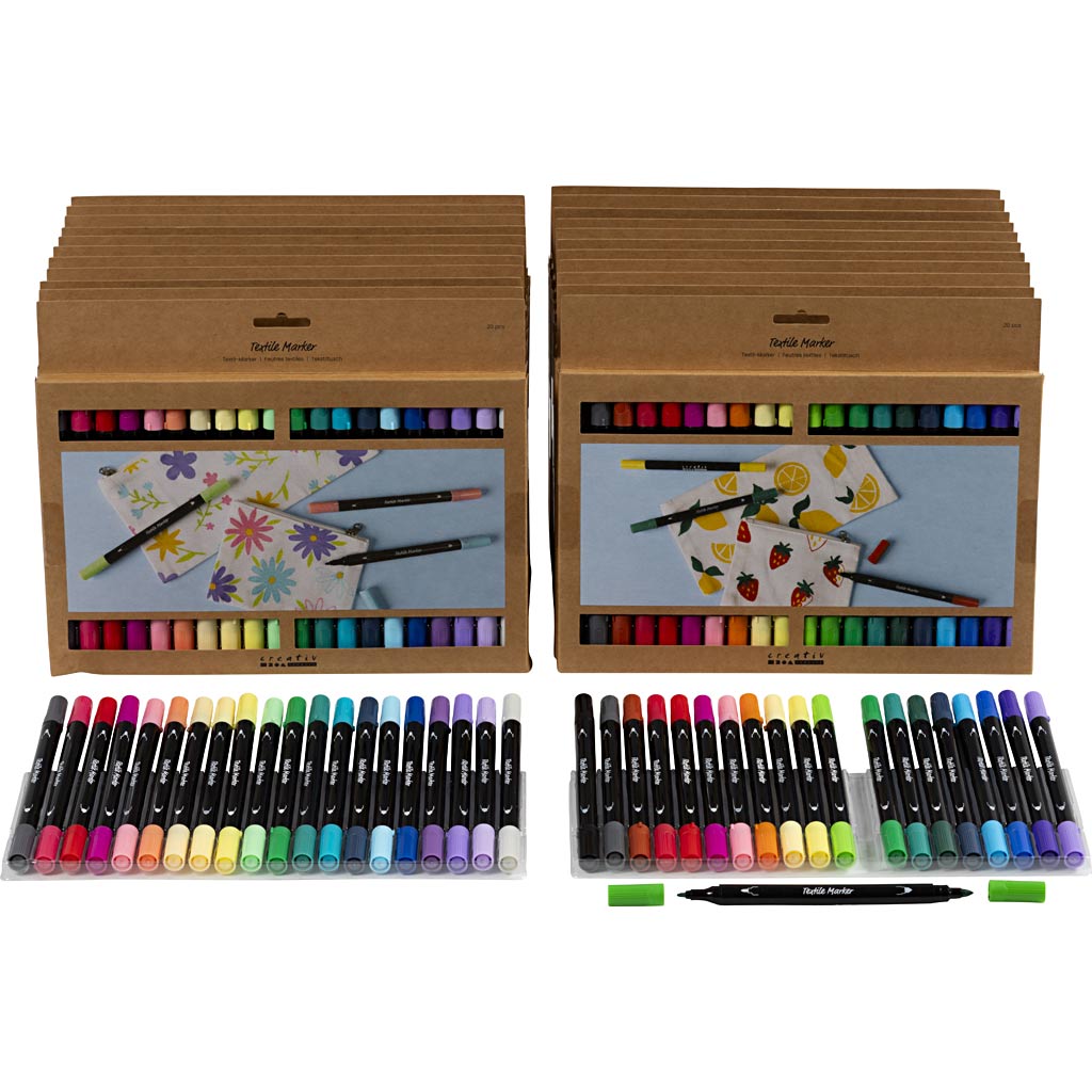 Rotuladores textiles — 24x20 ud (1 pack)
