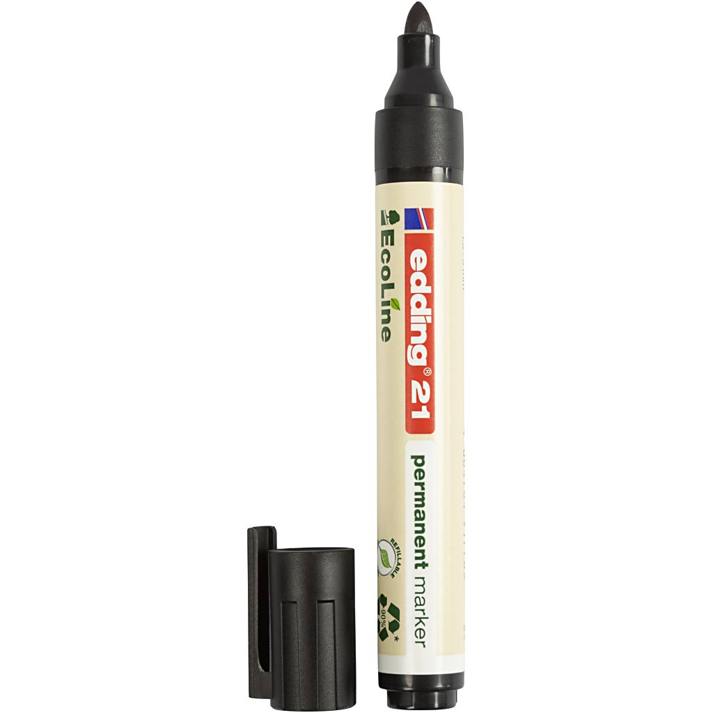 Rotulador Edding EcoLine negro línea 1.5-3 mm n.º 21 — 1 ud