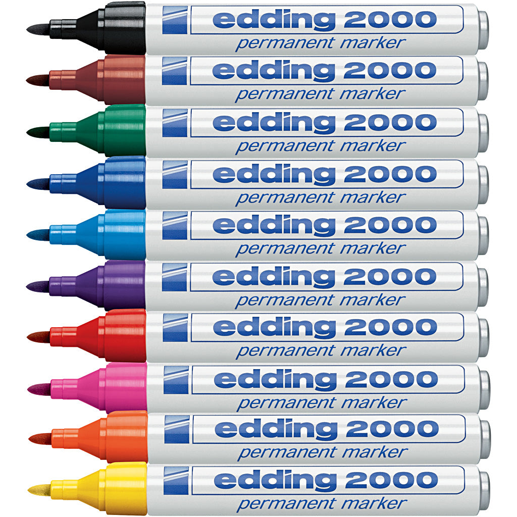 Rotuladores Edding colores surtidos línea 1.5-3 mm n.º 2000 — 10 ud (1 pack)