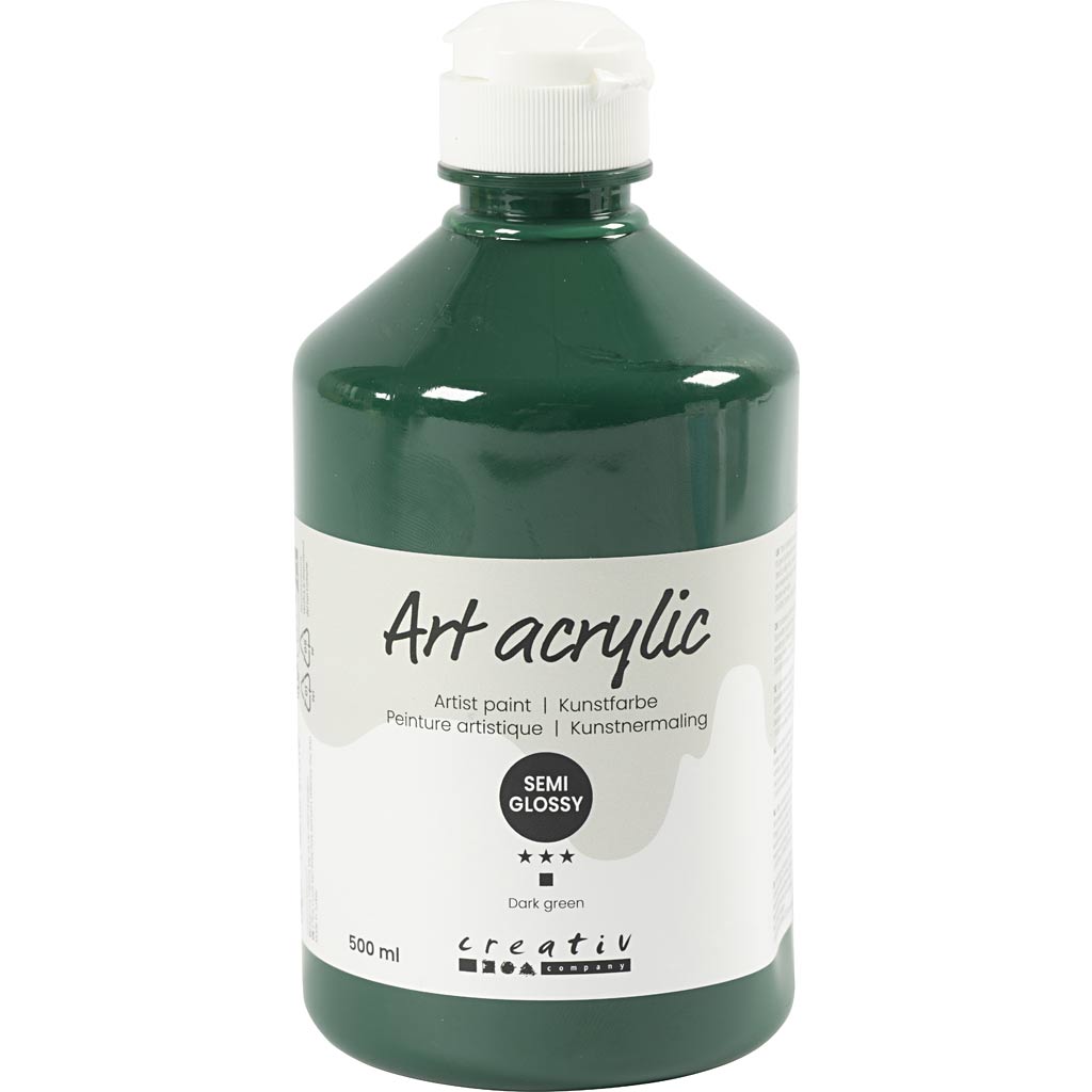 Pintura acrílica Art verde oscuro 500 ml