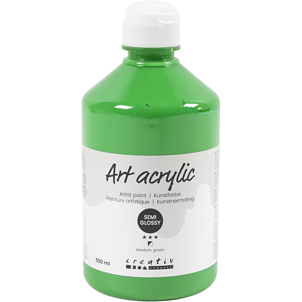 Pintura acrílica Art verde punta media 500 ml