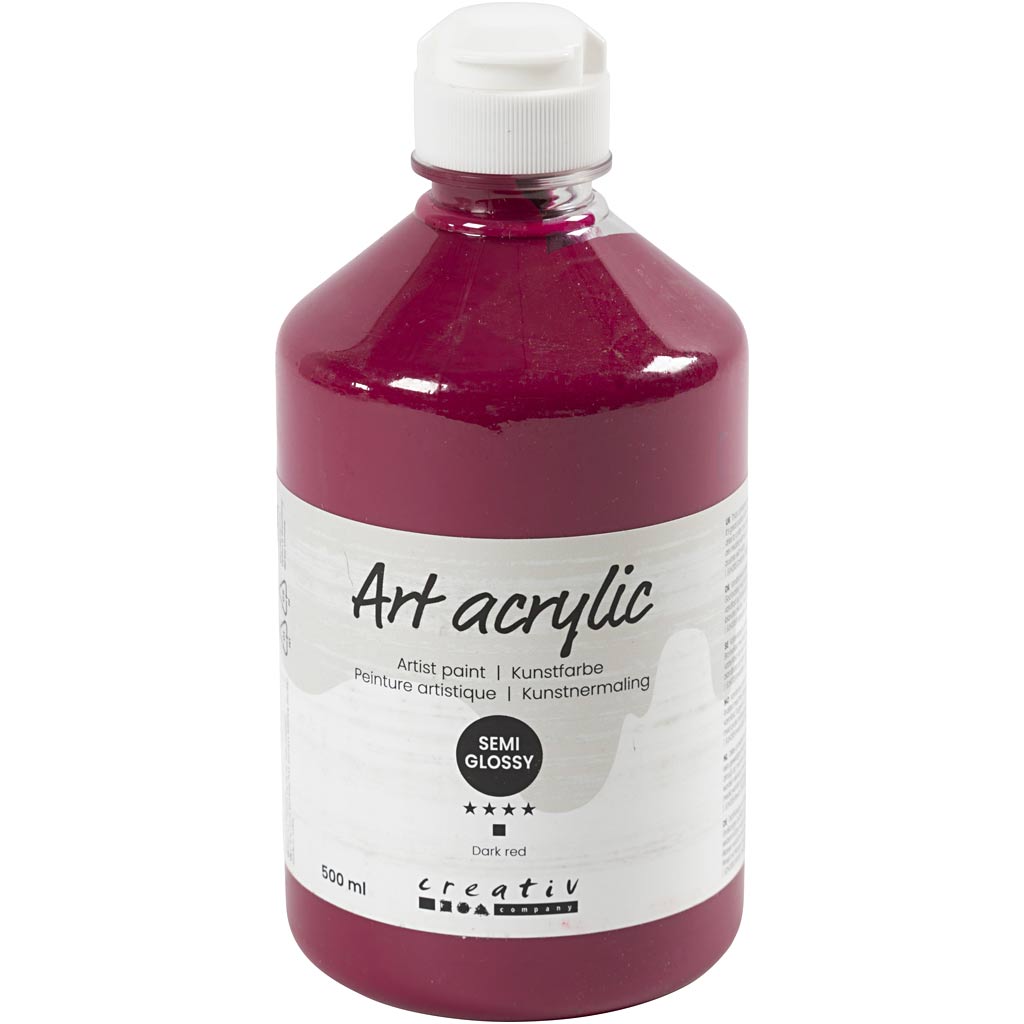 Pintura acrílica Art rojo oscuro 500 ml