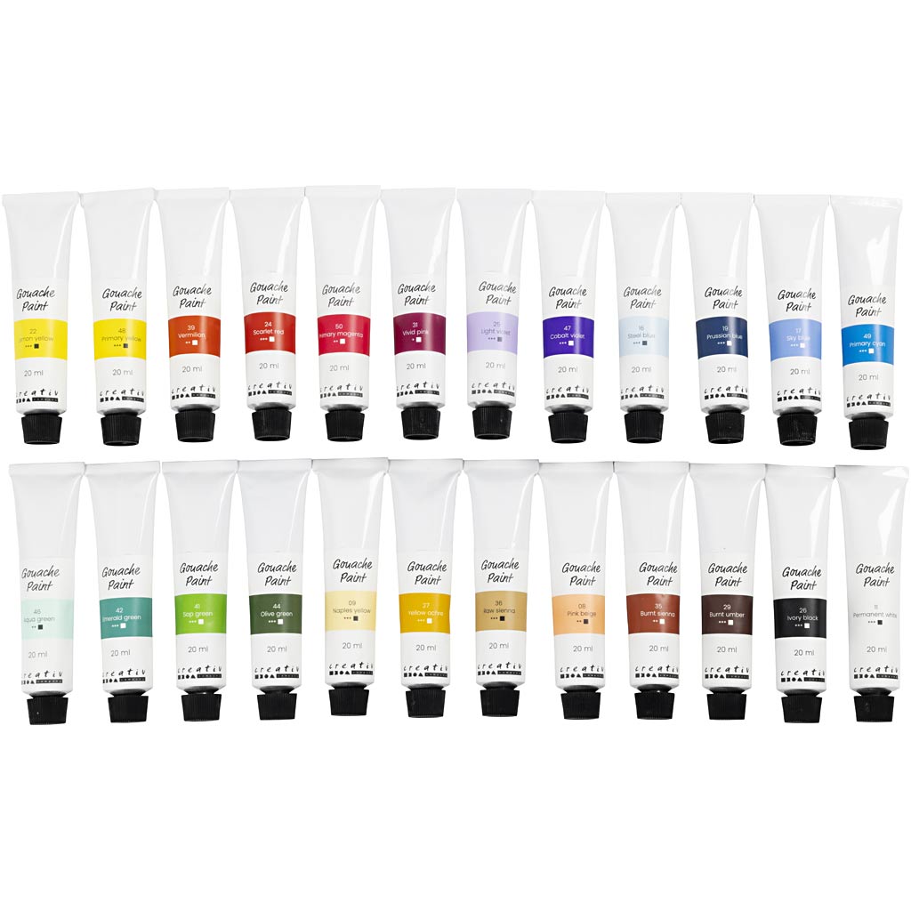 Pintura gouache colores surtidos 20 ml