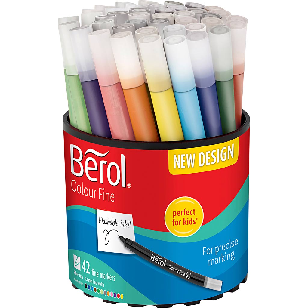 Rotulador Berol Colourfine colores surtidos línea 0.3-0.7 mm ⌀ 10 mm — 42 ud (1 pack)