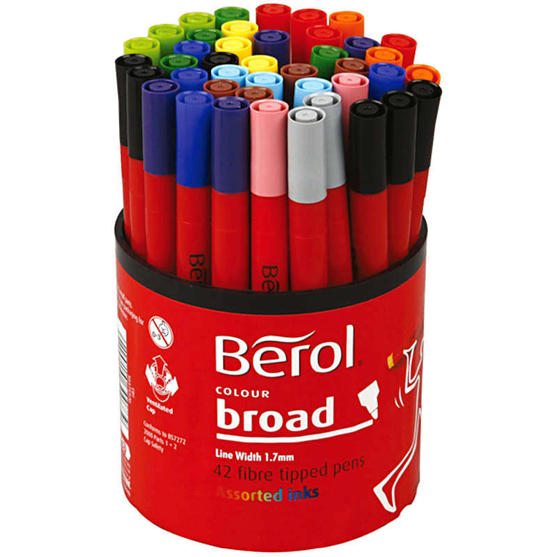 Rotulador Berol colores surtidos línea 1-1.7 mm ⌀ 10 mm — 42 ud (1 pack)