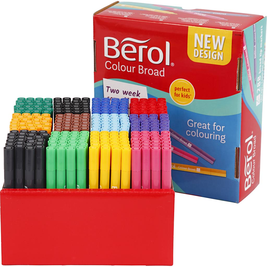 Rotulador Berol colores surtidos línea 1-1.7 mm — 288 ud (1 pack)