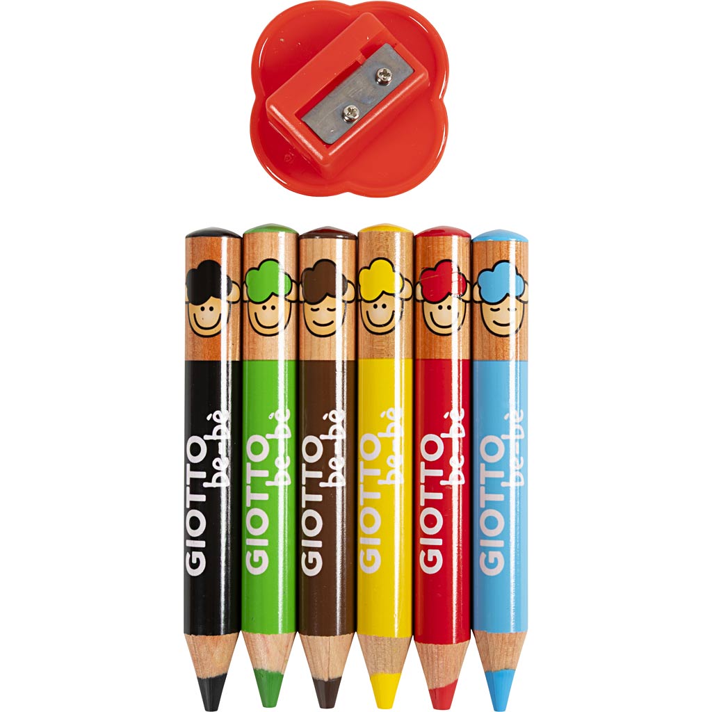 Lápices de colores colores surtidos L: 10.5 cm — 6 ud (1 pack)