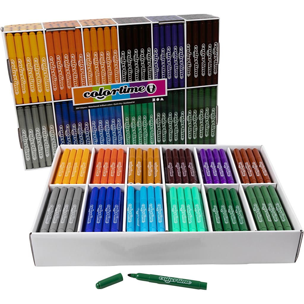 Rotuladores Colortime línea 5 mm — 288 ud (1 pack)