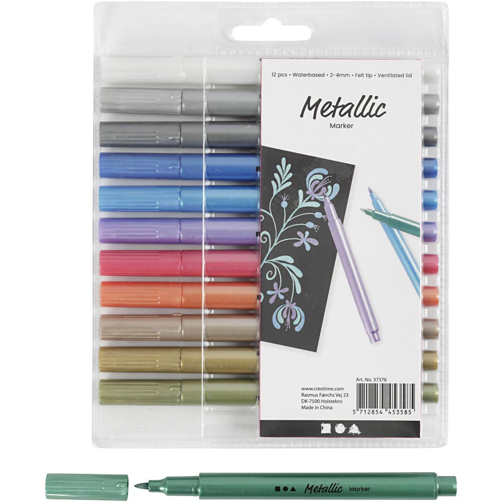 Rotulador metalizado metalizado línea 2-4 mm — 12 ud (1 pack)
