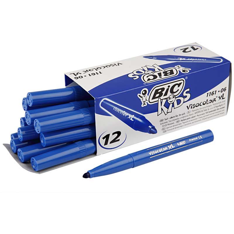 Rotulador BIC Visa Color azul oscuro línea 3 mm — 12 ud (1 pack)