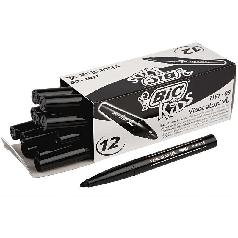 Rotulador BIC Visa Color negro línea 3 mm — 12 ud (1 pack)