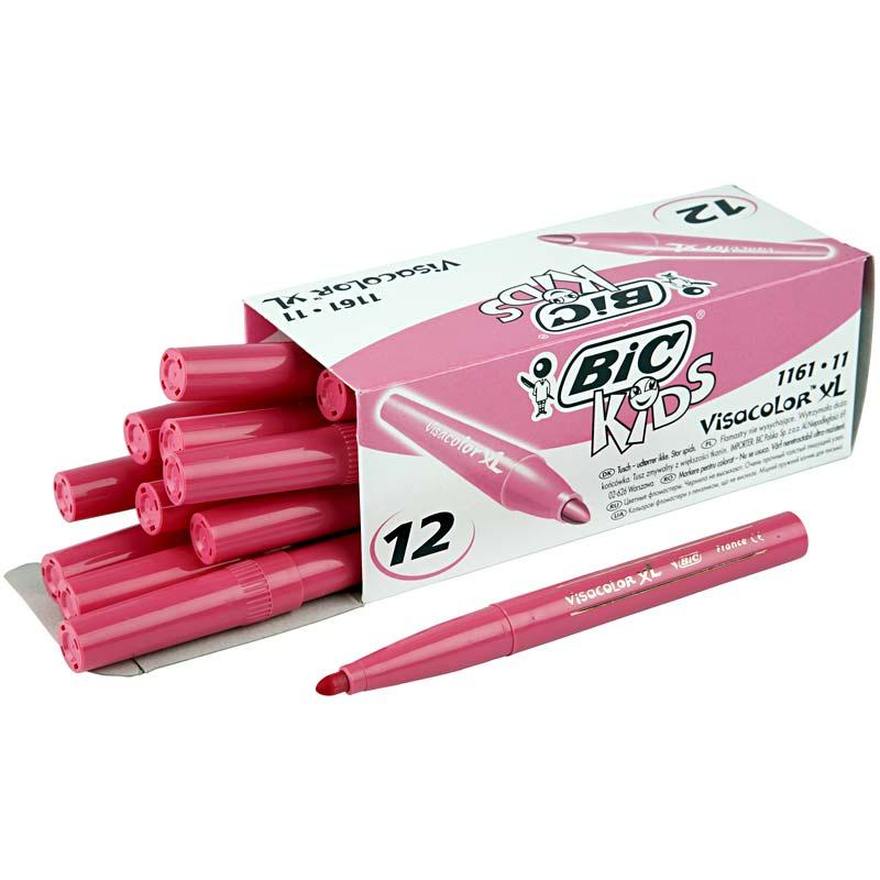 Rotulador BIC Visa Color rosa línea 3 mm — 12 ud (1 pack)