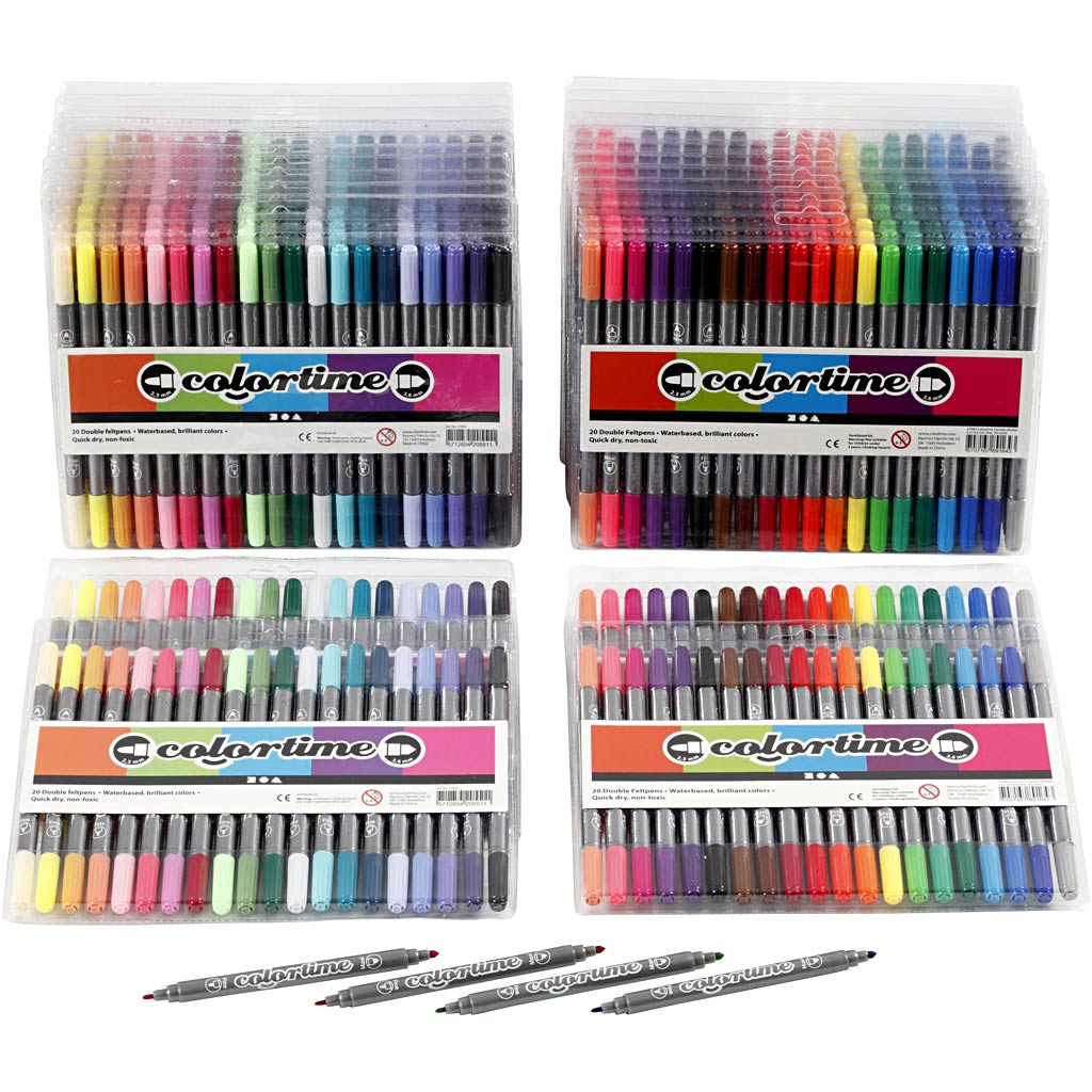 Rotulador Colortime de doble punta — 24 pack (1 pack)