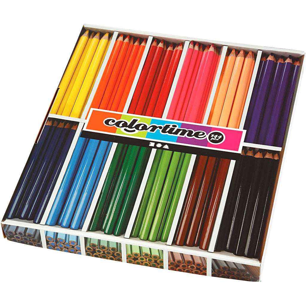 Lápices de colores Colortime colores surtidos L: 17.45 cm — 12x12 ud (1 pack)