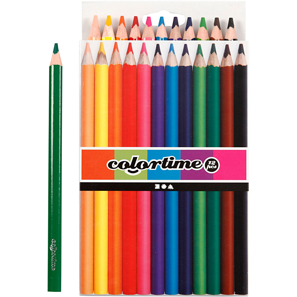 Lápices de colores Colortime colores surtidos L: 17.45 cm — 12 ud (1 pack)