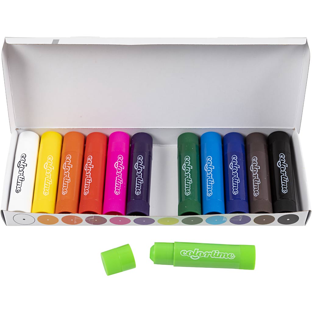 Barras de color blandas colores surtidos L: 8 cm 5 g — 120 ud (1 pack)
