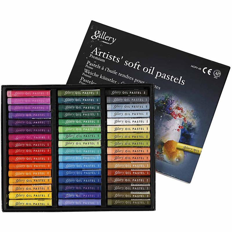 Pasteles al óleo Gallery Premium colores surtidos L: 7 cm — 48 ud (1 pack)