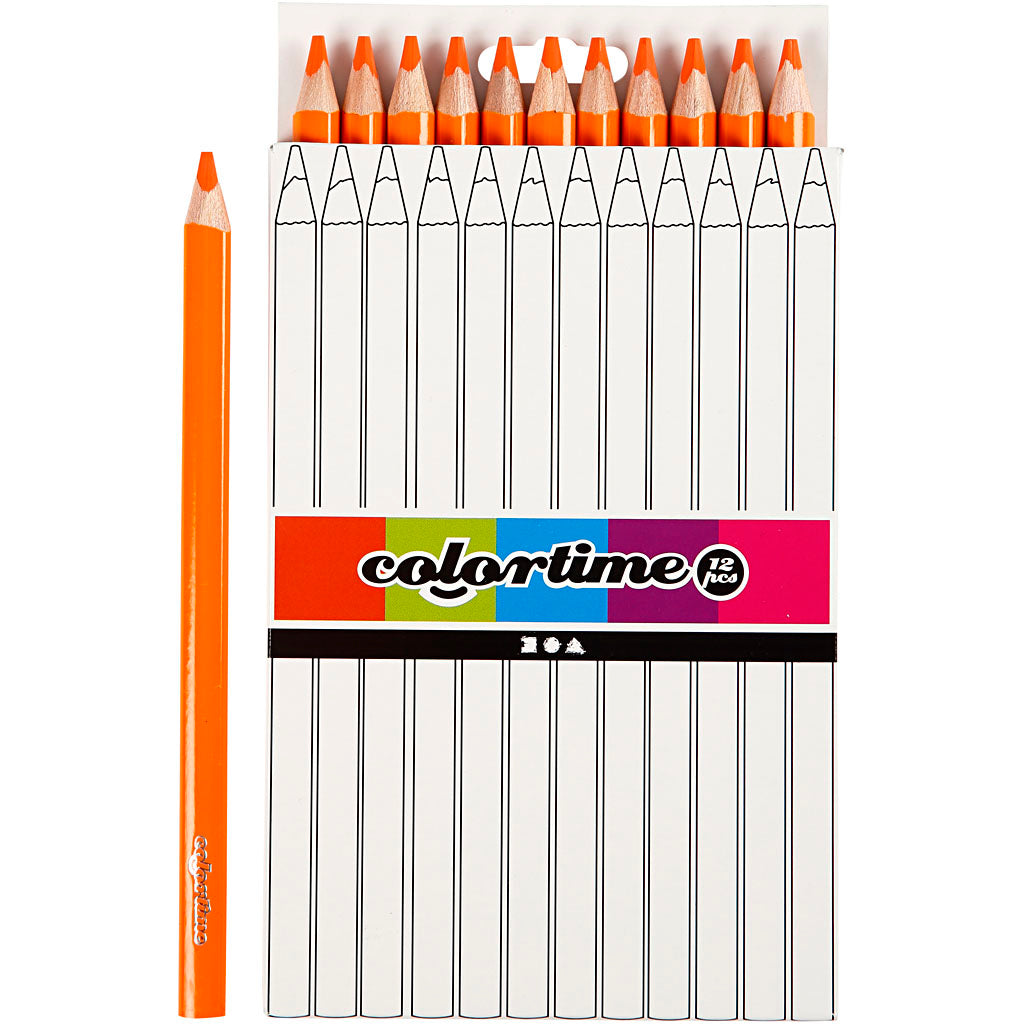 Lápices de colores Colortime naranja L: 17.45 cm — 12 ud (1 pack)
