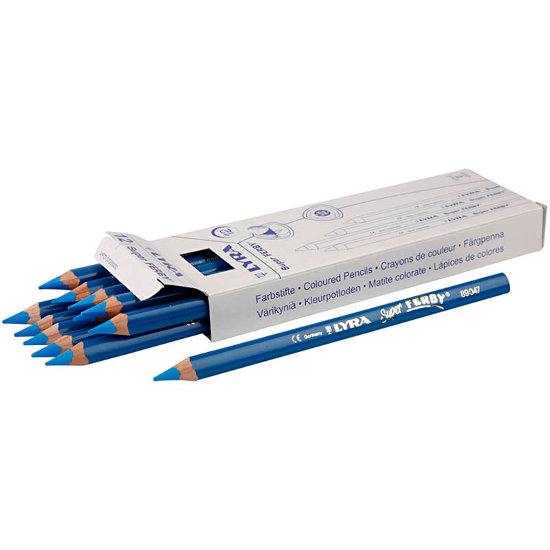 Lápices Lyra Super Ferby 1 azul L: 18 cm — 12 ud (1 pack)