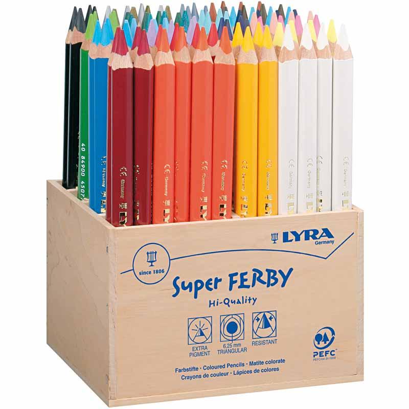 Lápices Lyra Super Ferby 1 colores surtidos L: 18 cm — 96 ud (1 pack)