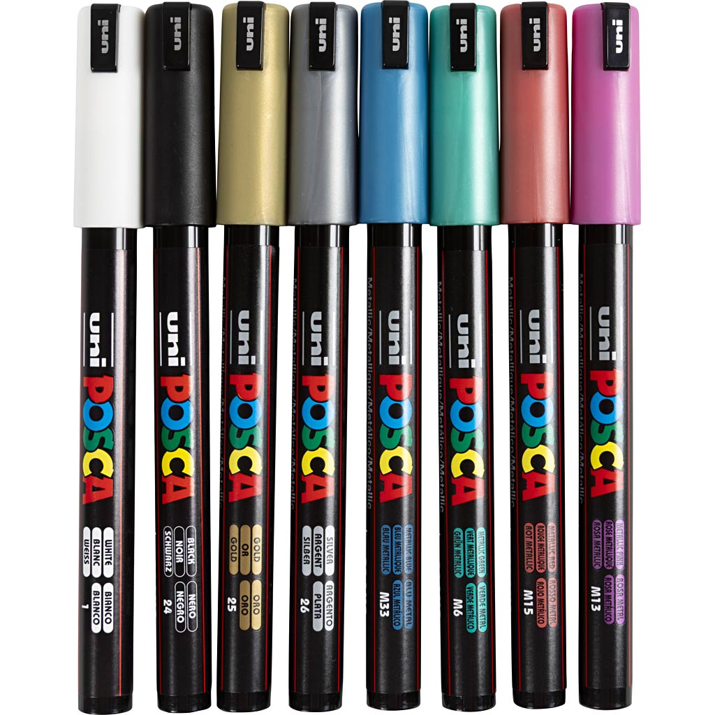 Rotulador Posca PC-1MR metalizado punta extra fina línea 0.7 mm