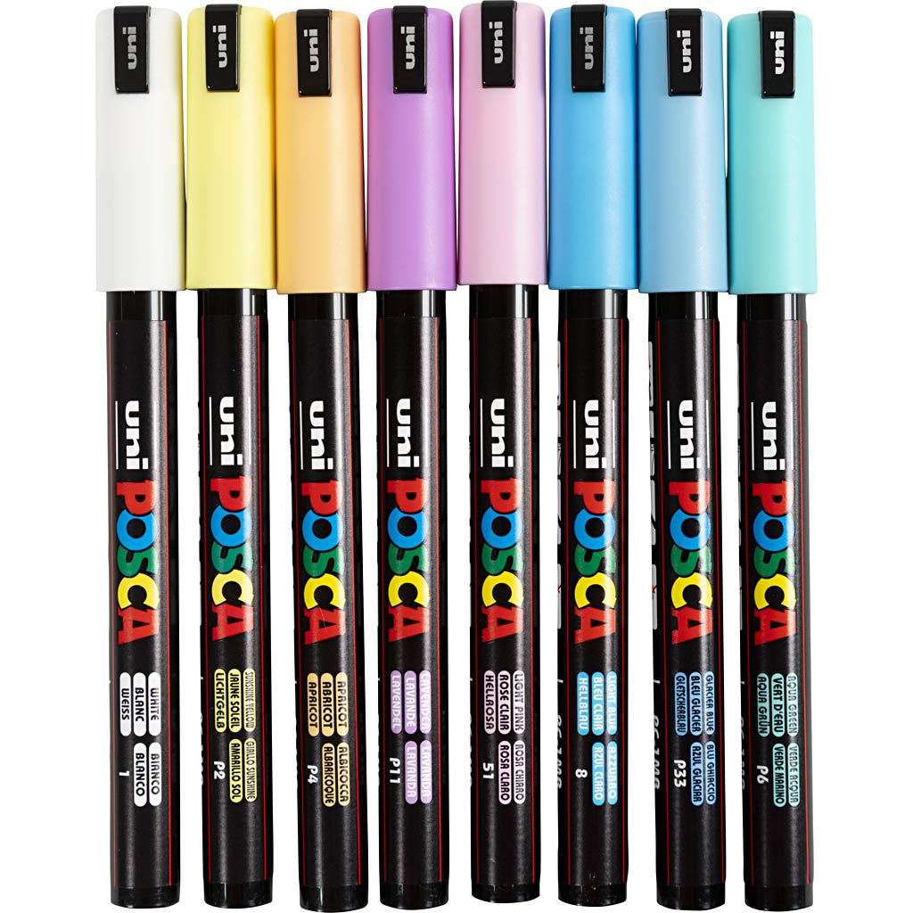 Rotulador Posca PC-1MR colores surtidos punta extra fina línea 0.7 mm