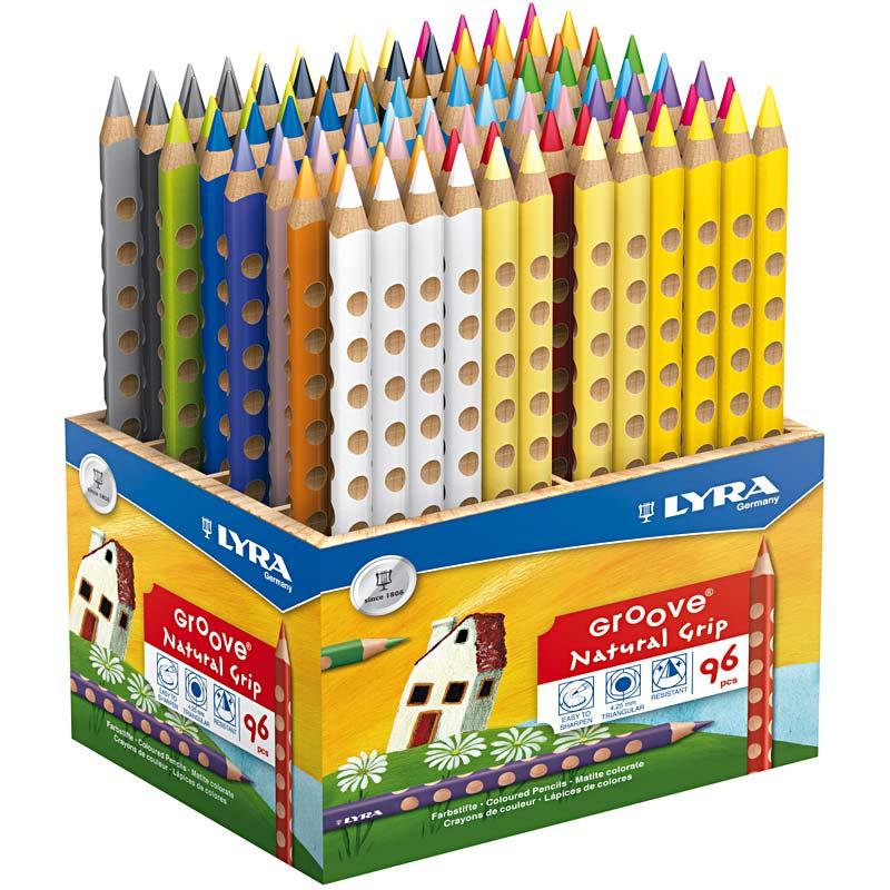Lápices Lyra Groove colores surtidos L: 18 cm — 96 ud (1 pack)