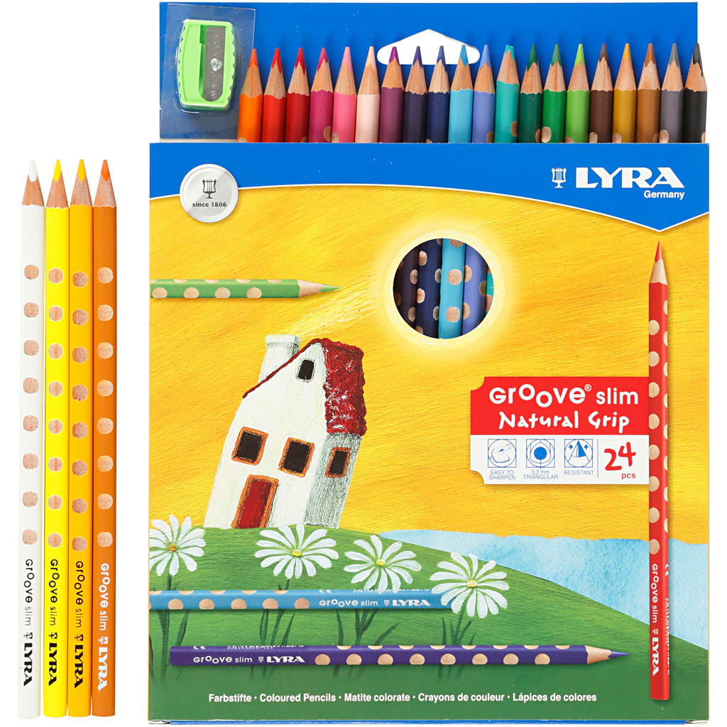 Lápices Lyra Groove Slim colores surtidos L: 18 cm — 24 ud (1 pack)