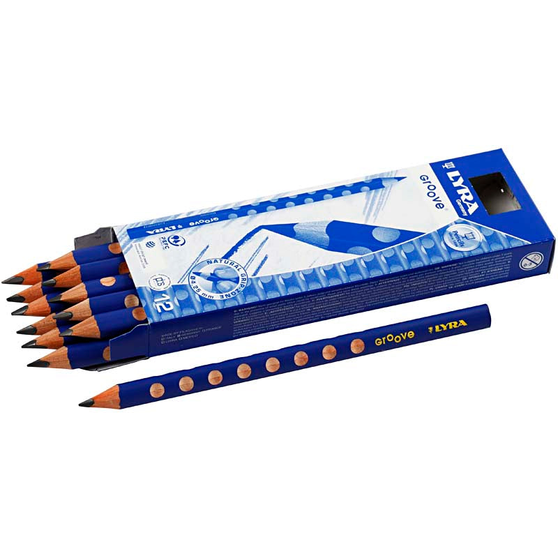 Lápices grafito Lyra Groove ⌀ 10 mm — 12 ud (1 pack)