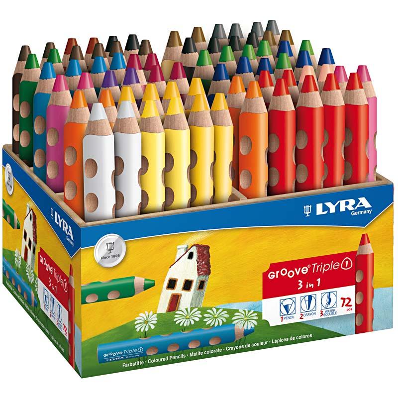 Lápices Lyra Groove Triple1 colores surtidos L: 12 cm — 72 ud (1 pack)