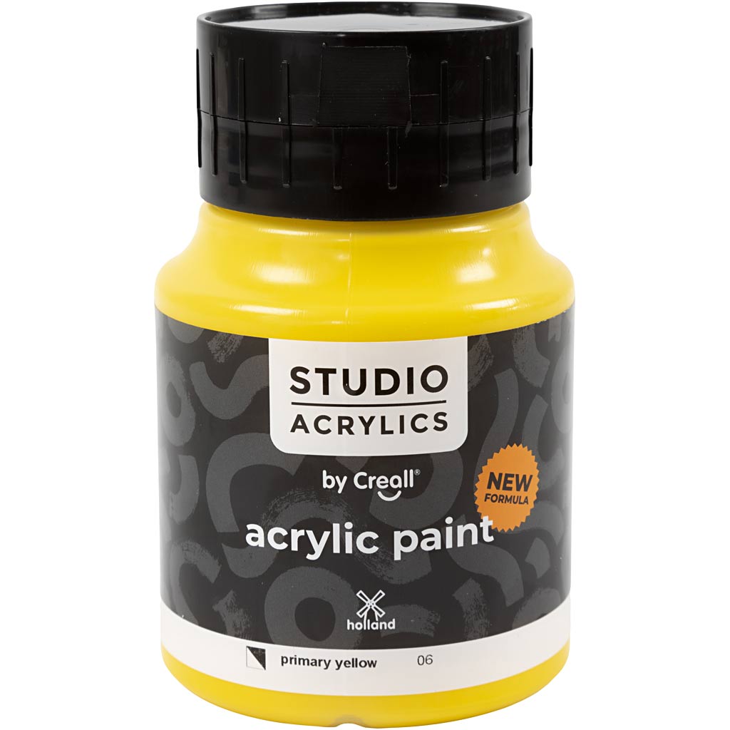 Pintura acrílica Creall Studio amarillo 500 ml