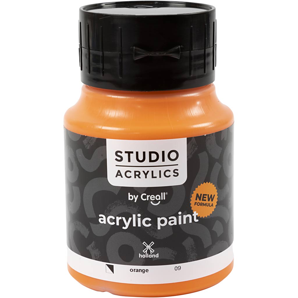 Pintura acrílica Creall Studio naranja 500 ml