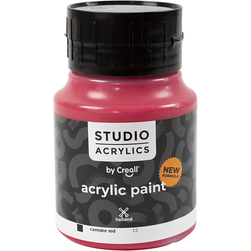 Pintura acrílica Creall Studio rojo 500 ml