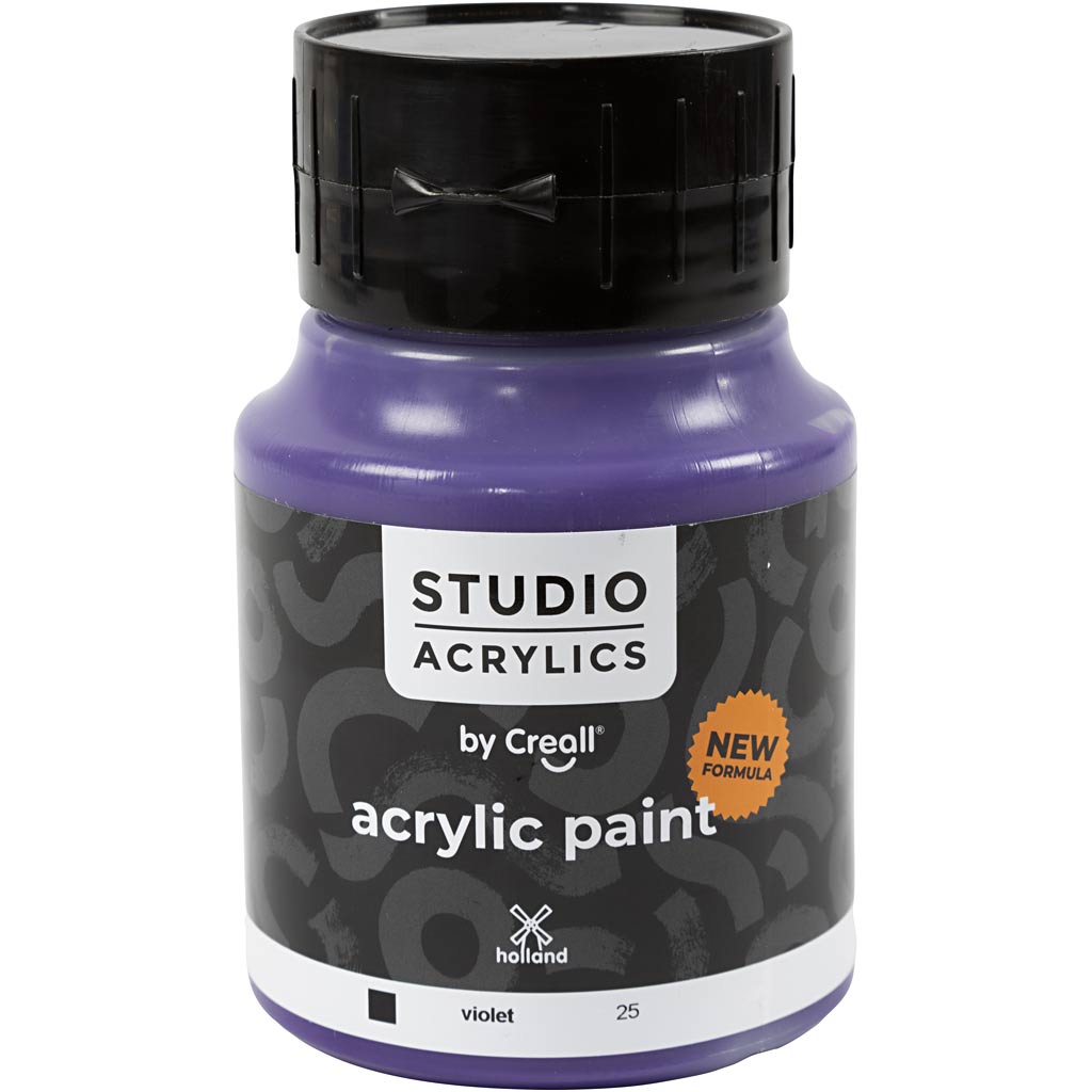 Pintura acrílica Creall Studio violeta 500 ml