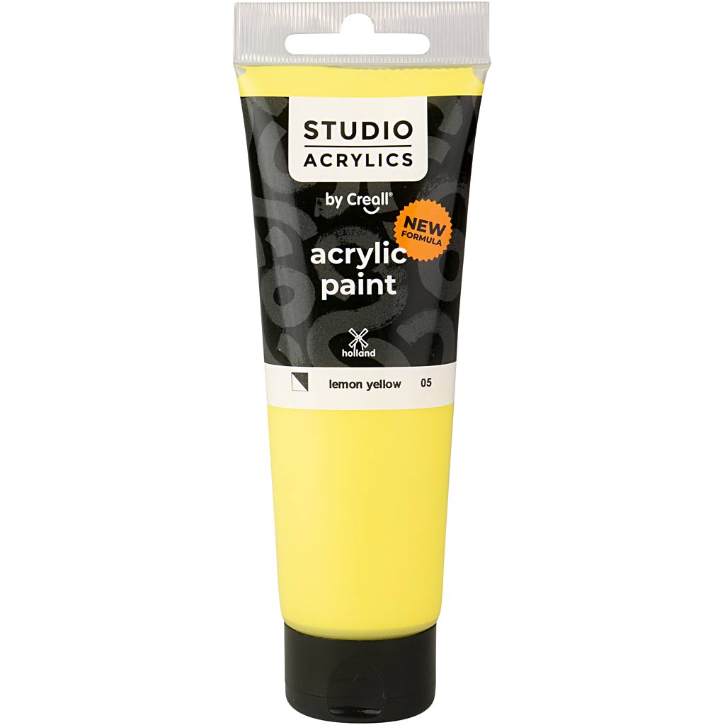 Pintura acrílica Creall Studio amarillo 120 ml