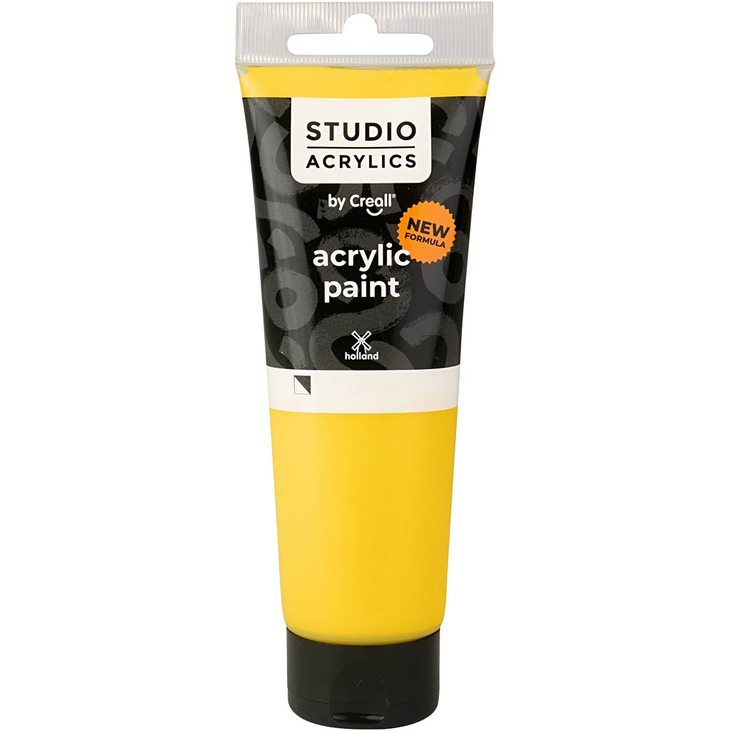 Pintura acrílica Creall Studio amarillo 120 ml