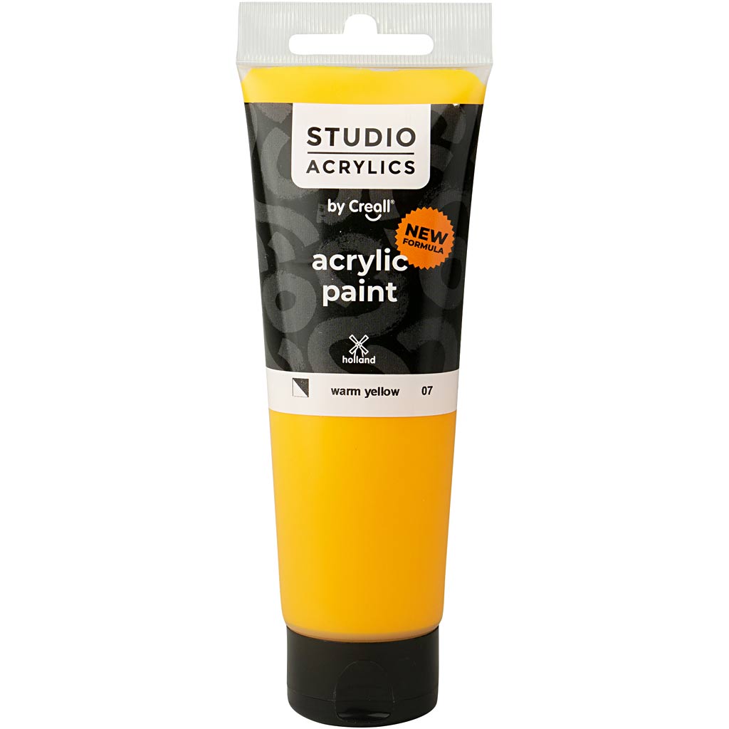Pintura acrílica Creall Studio amarillo 120 ml
