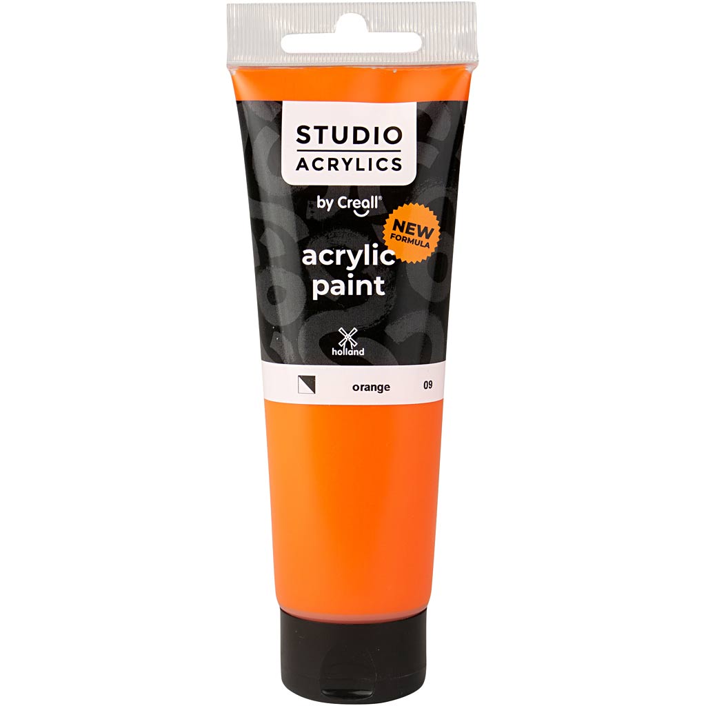 Pintura acrílica Creall Studio naranja 120 ml