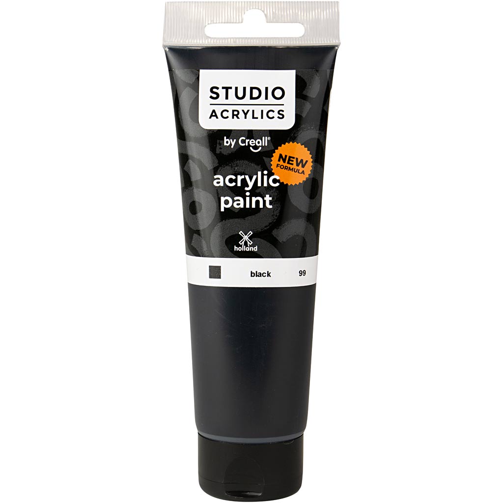 Pintura acrílica Creall Studio negro 120 ml