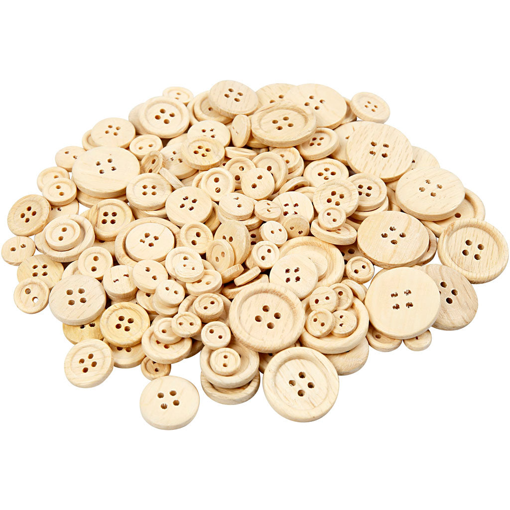 Botones de madera — 440 ud (1 pack)