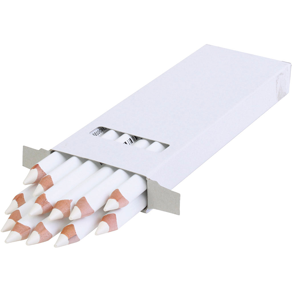 Lápices de colores EDU3 Jumbo blanco — 12 ud (1 pack)
