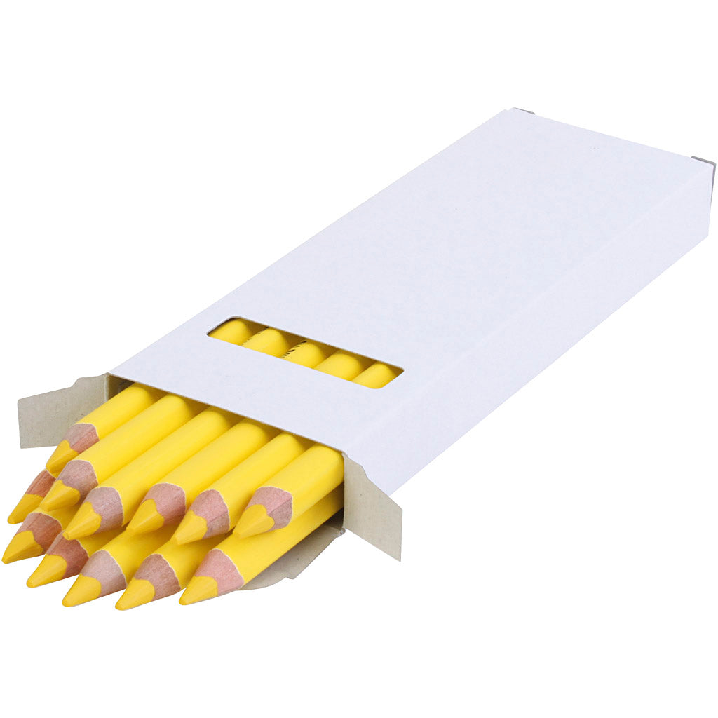 Lápices de colores EDU3 Jumbo amarillo — 12 ud (1 pack)